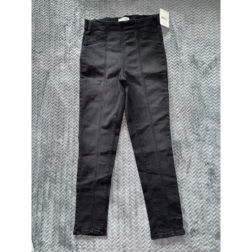 Free People Women's We‎ The Free Feel Alright Skinny Rinse Black Denim Sz 28 NWT
